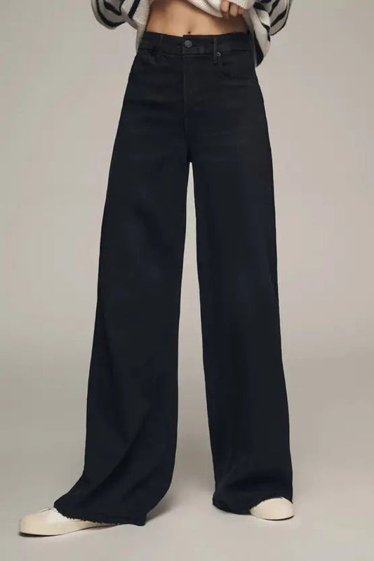 Women Flared High Rise Black Jeans