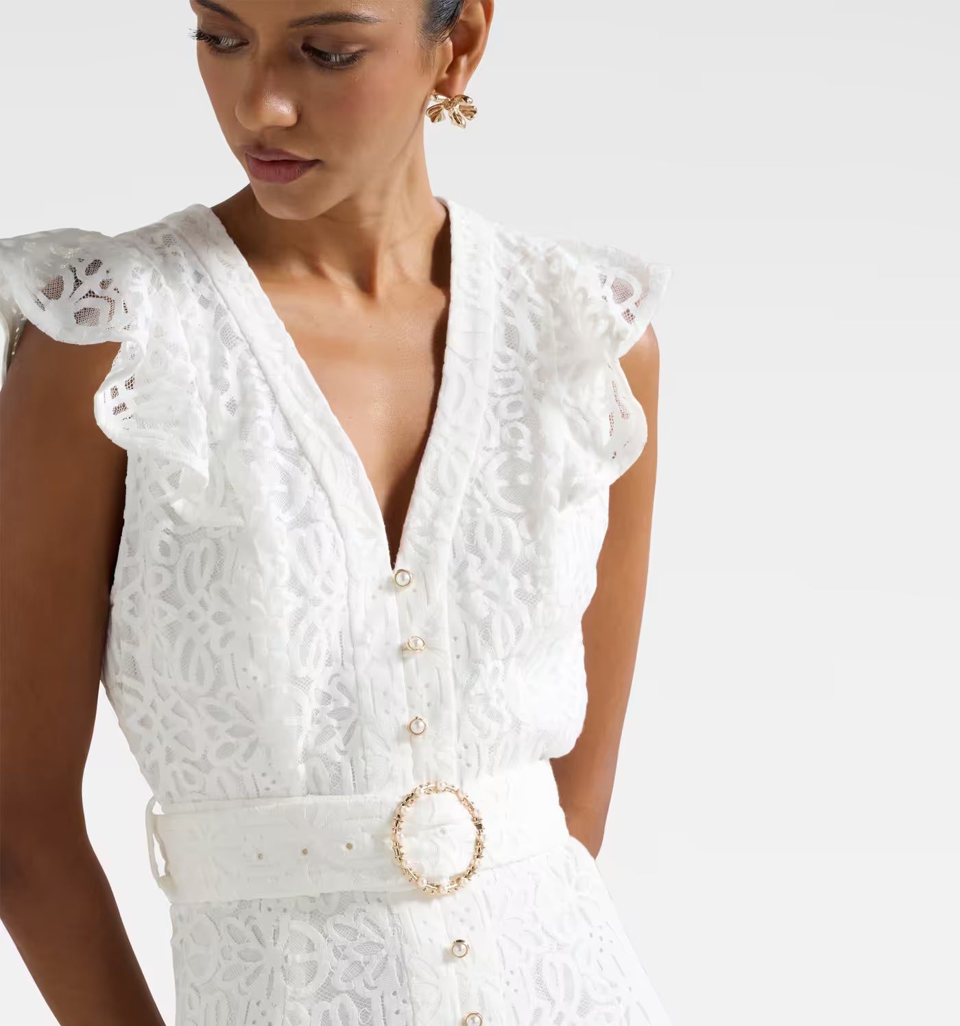 Modern Petite Lace Mini Dress for Casual and Festive Occasions